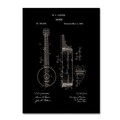 Trademark Fine Art Claire Doherty 'Vintage Banjo Patent 1896 Black' Canvas Art, 14x19 CDO0004-C1419GG
